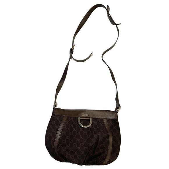Authentic Gucci Guccissima Abbey D Ring Cross Body Brown Handbag - Picture 1 of 10